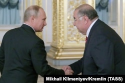 Алишер Усманов и Владимир Путин, 2018 год