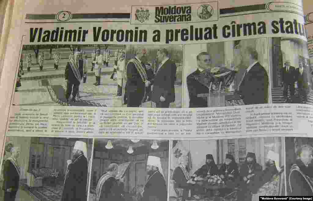 &quot;Moldova Suverană&quot;, 10 aprilie 2001, învestirea preşedintelui Vladimir Voronin