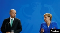 Recep Erdogan și Angela Merkel, Berlin, 28 septembrie 2018