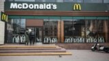 UKRAINE -- Closed McDonald's, Kyiv, 17Mar2020