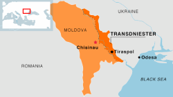 Карта Молдовы и Приднестровья.