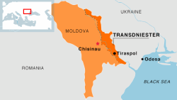 Moldova Map with Odesa