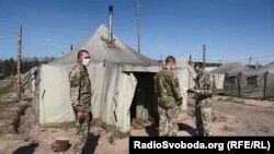 Бригада ЗСУ на ізоляції перед ротацією в зону бойових дій на Донбас. Квітень 2020 року 