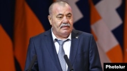 Armenia - Retired General Manvel Grigorian speaks at a congress of the Yerkrapah Union in Yerevan, 18 February 2017.