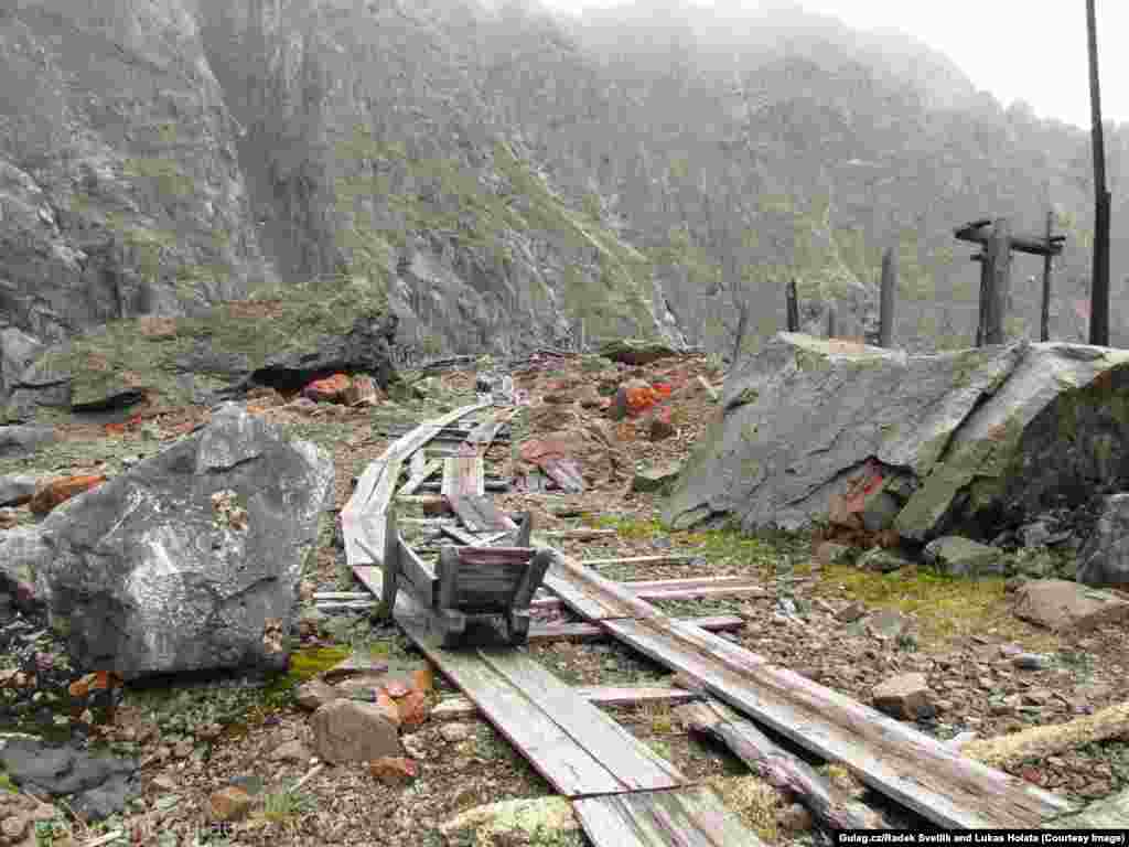 A barrow in a labor camp&nbsp;standing where it was apparently dumped by a prisoner some 67 years ago.&nbsp;&nbsp;