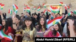 مشهد من الاحتفال بيوم علم كردستان(من الارشيف)
