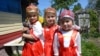 Девочки в чувашских нарядах. Фото 2018 года