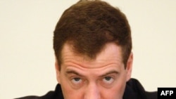 Polls show most Russians think former President Vladimir Putin, not Dmitry Medvedev (pictured), is still the real power in the country.