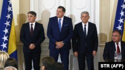 Željko Komšić, Milorad Dodik i Šefik Džaferović, članovi Predsedništva BiH