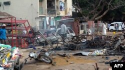 Нигерияның солтүстігіндегі Кадуна қаласында жарылыс болған орын. 23 шілде 2014 жыл.
