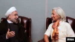  دیدار حسن روحانی با کریستین لاگارد، رئیس صندوق بین‌المللی پول در حاشیه مجمع عمومی سازمان ملل در نیویورک