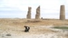 Turkmenistan -- Archaeological ruins in Degistan along the Old Silk Road, undated