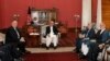 محمد اشرف غنی رئیس جمهور افغانستان حین دیدار با مایک پومپیو وزیر خارجه امریکا در ارگ ریاست جمهوری. June 25, 2019