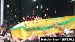 مراسم تشییع جنازه مصطفی بدرالدین