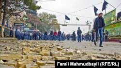 Azerbaijan - Residents of Nardaran protest after a deadly skirmish with police.