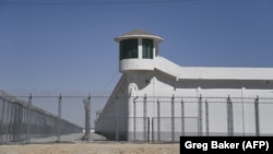 A watchtower on a high-security facility near what is believed to be a camp where mostly Muslim ethnic minorities are detained in China. (file photo)