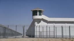 A watchtower on a high-security facility near what is believed to be a camp where mostly Muslim ethnic minorities are detained in China. (file photo)