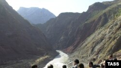 The site of the Roghun hydropower plant in Tajikistan, a point of contention for Uzbekistan. 