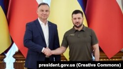 Президент Польщі Анджей Дуда і президент України Володимир Зеленський. Київ, 22 травня 2022 року