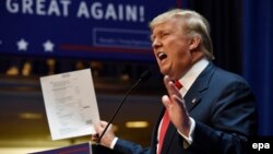 Американский бизнесмен и кандидат в президенты США Дональд Трамп.