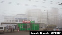 Туман в Симферополе, архивное фото 