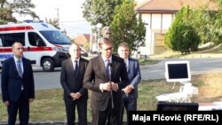 Косово- претседателот на Србија Александар Вучиќ зборува во Косовска Митровица, 09.09.2018 
