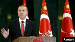 Turkish President Recep Tayyip Erdogan: "No one has the right to engage in slander against Turkey."