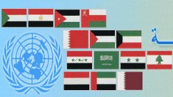 أعلام الدول الأعضاء في "اللجنة الإقتصادية والإجتماعية لدول غرب آسيا ESCWA"
