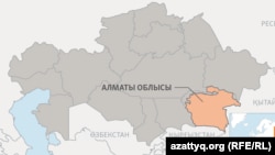 Қазақстан мен Алматы облысының картасы (Көрнекі сурет).