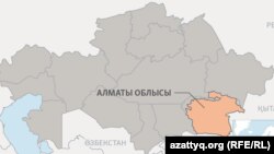 Алматы облысының картасы (Көрнекі сурет).