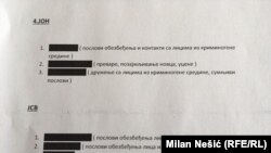 Lista navodno nepodobnih policajaca data Radiju Slobodna Evropa na uvid