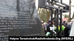 Імена жертв серед українського населення в селі Сагринь