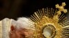 Pope Benedict XVI celebrates the Vespers and Te Deum prayers in Saint Peter&#39;s Basilica at the Vatican on December 31, 2012. He will step down for health reasons at the end of February.