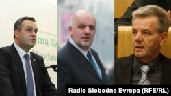 Asim Sarajlić (lijevo), Amir Zukić (sredina) i Mirsad Kukić (desno), iako im se sudi i dalje obavljaju funkcije u parlamentima BiH i Federacije BiH