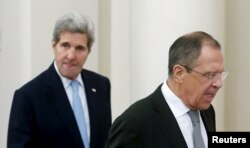 John Kerry cu Serghei Lavrov la Moscova, 15 dec., 2015