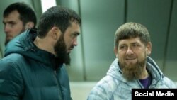Глава Чечни Рамзан Кадыров с главой парламента республики Магомедом Даудовым