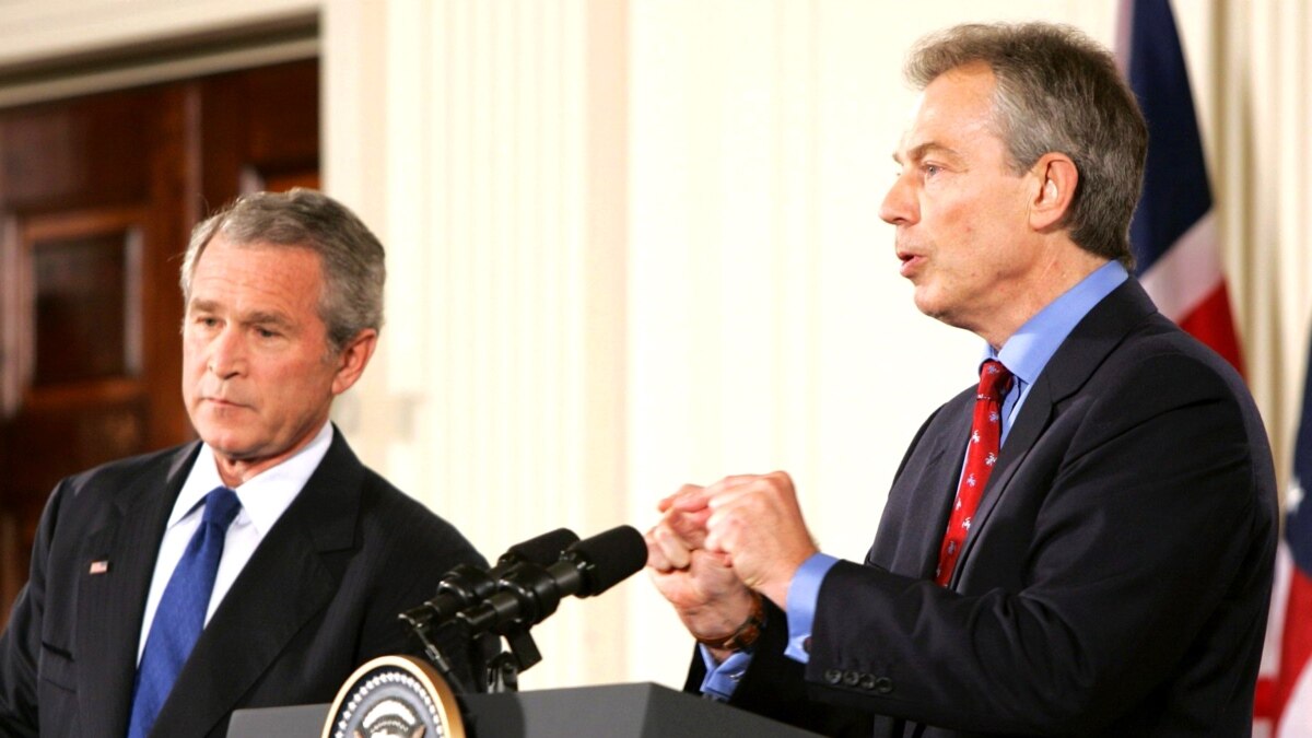 U.S.: With Blair, Bush Displays A New Humility On Iraq War