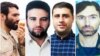 Iranian military personnel killed in recent missile strike in Syria, (L2R) Mehdi Lotfi Niasar, Akbar Zavvar Jannati, Ammar Moussavi, and Mehdi Dehghan, undated.