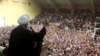 Iranian President and the winner of presidential elections Hassan Rohani speaks during a campaign rally in the northwestern city of Ardabil, May 17, 2017