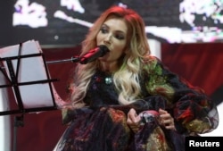 Russia selected singer Yulia Samoilova as its contestant in this year's Eurovision contest, but Ukraine barred her from coming to Kyiv because she violated national law by performing in Crimea. (file photo)