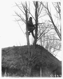 A spotter for the Red Army in Ukraine in 1919