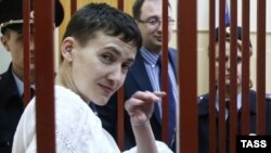 Jailed Ukrainian military pilot Nadia Savchenko (file photo)