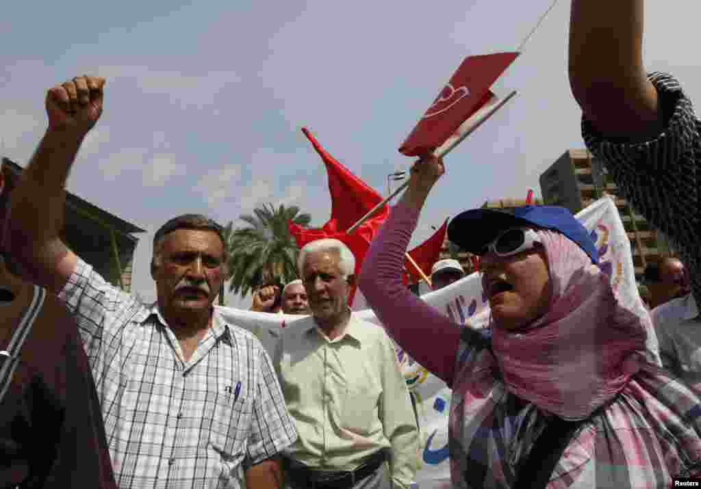 В Ираке демонстрацию по случаю 1 мая также организовала коммунистическая партия. Багдад, 1 мая 2013 года.