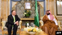 U.S. Secretary of State Mike Pompeo meets with Saudi Arabia's crown prince in Jeddah on September 18. 