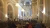 Гімн виконували у католицькому соборі у Мінську