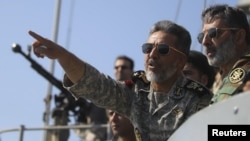Iran's top naval commander, Admiral Habibollah Sayyari, during war games last month