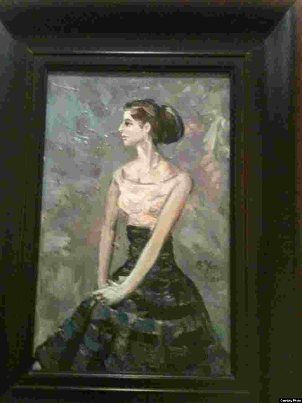 "Portrait of a Woman," a 1960 painting by Viktor Ufimtsev (1899-1964). 