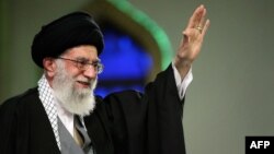 Iranian Supreme Leader Ayatollah Ali Khamenei in Tehran in early April