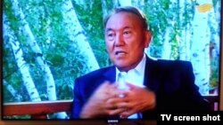 Президент Казахстана Нурсултан Назарбаев дает интервью телеканалу «Хабар». 24 августа 2014 года. 