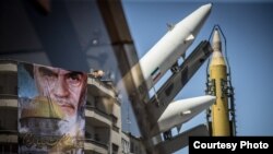 Iran's missiles displayed during Qods Day ceremonies in Tehran in 2017. FILE PHOTO